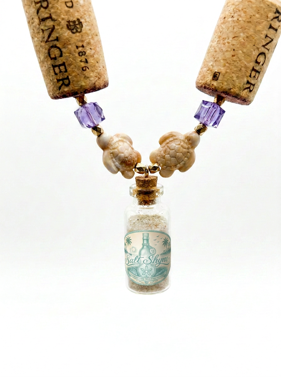 Cork & Sand Vial Necklace