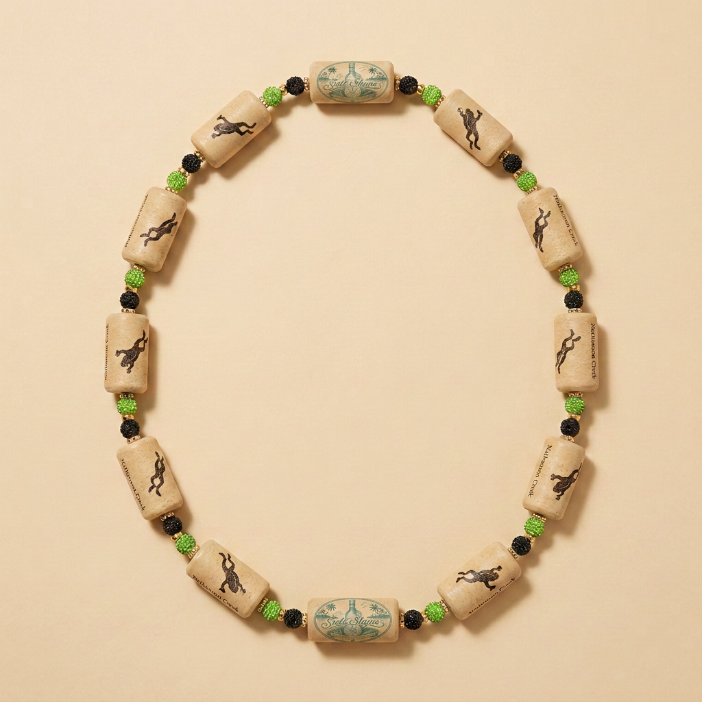 Rare Leaping Frog Synthetic Cork Necklace