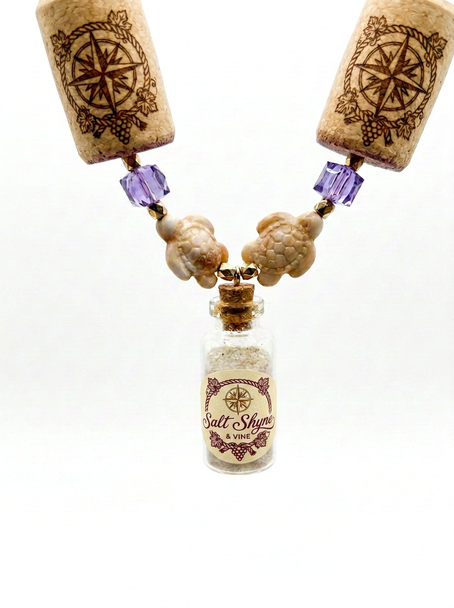 Cork & Sand Vial Necklace