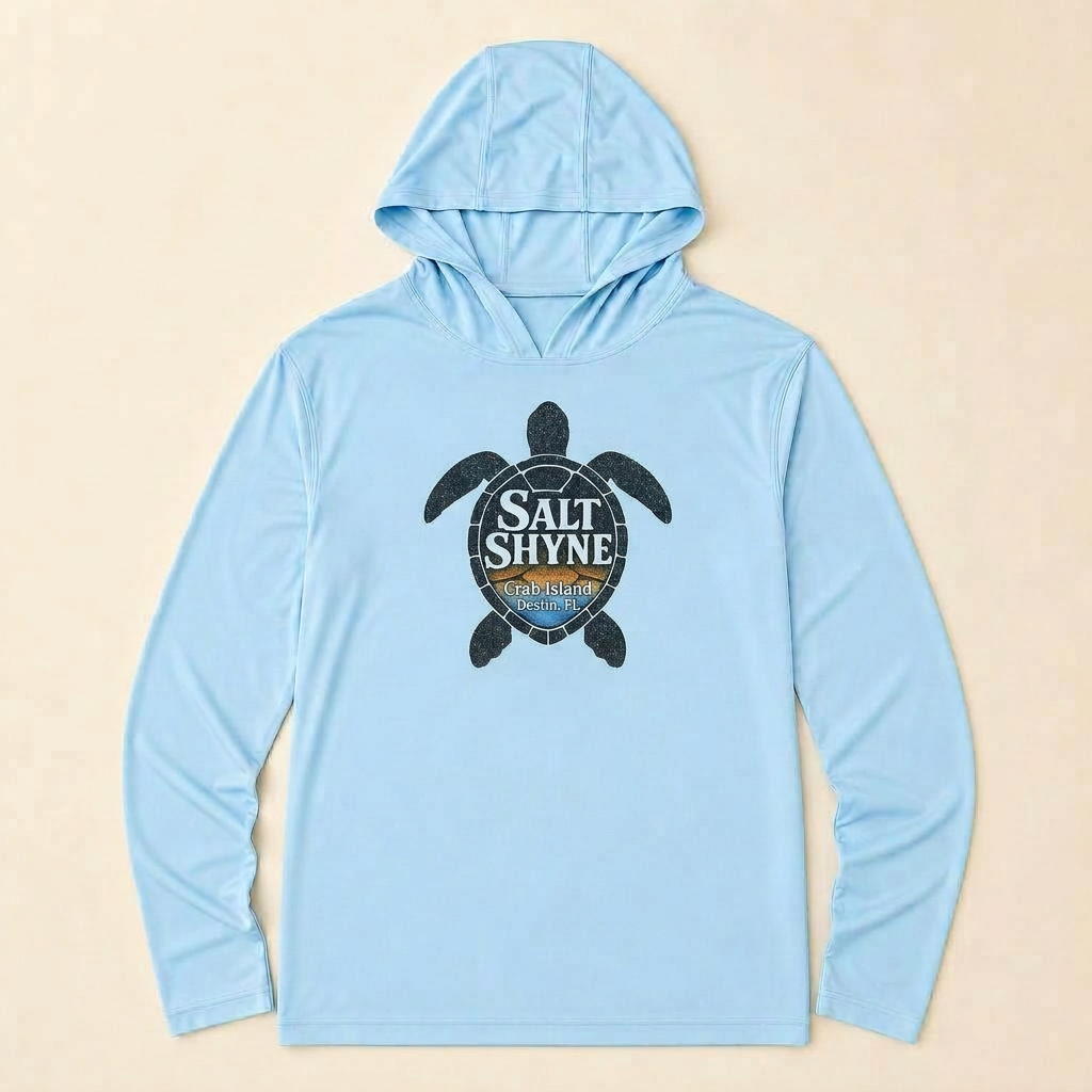 Salt Shyne Blue Hooded Turtle Sunshirt