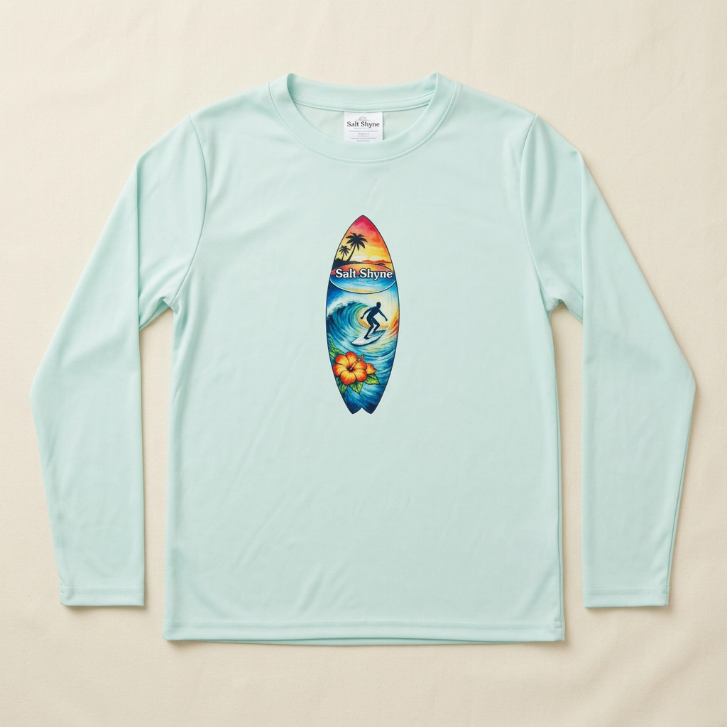 Salt Shyne Surfboard Mint Sunshirt