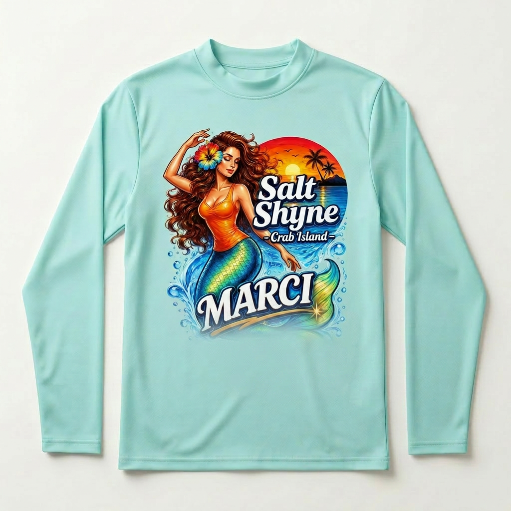 Salt Shyne Mermaid Custom Name Sun Shirt