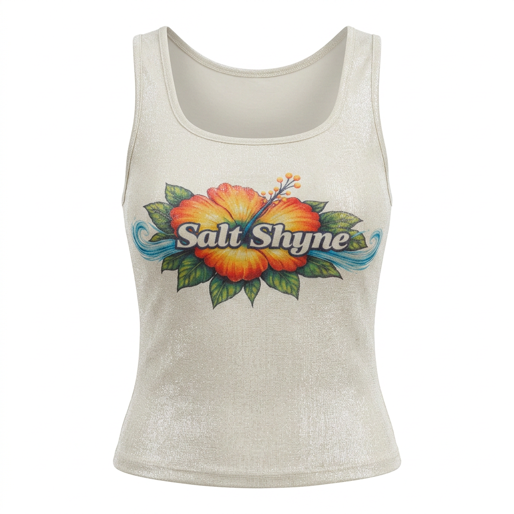 Shimmer Hibiscus Salt Shyne Tank