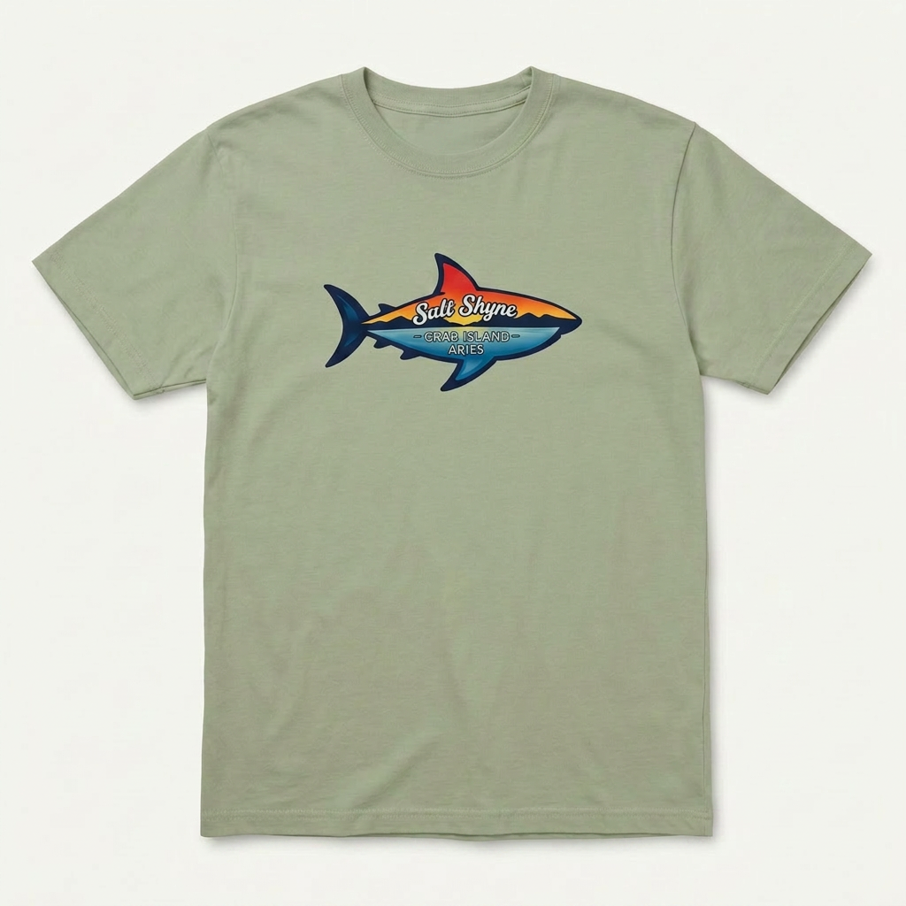 Salt Shyne Tuna Custom Name Tee — Sage