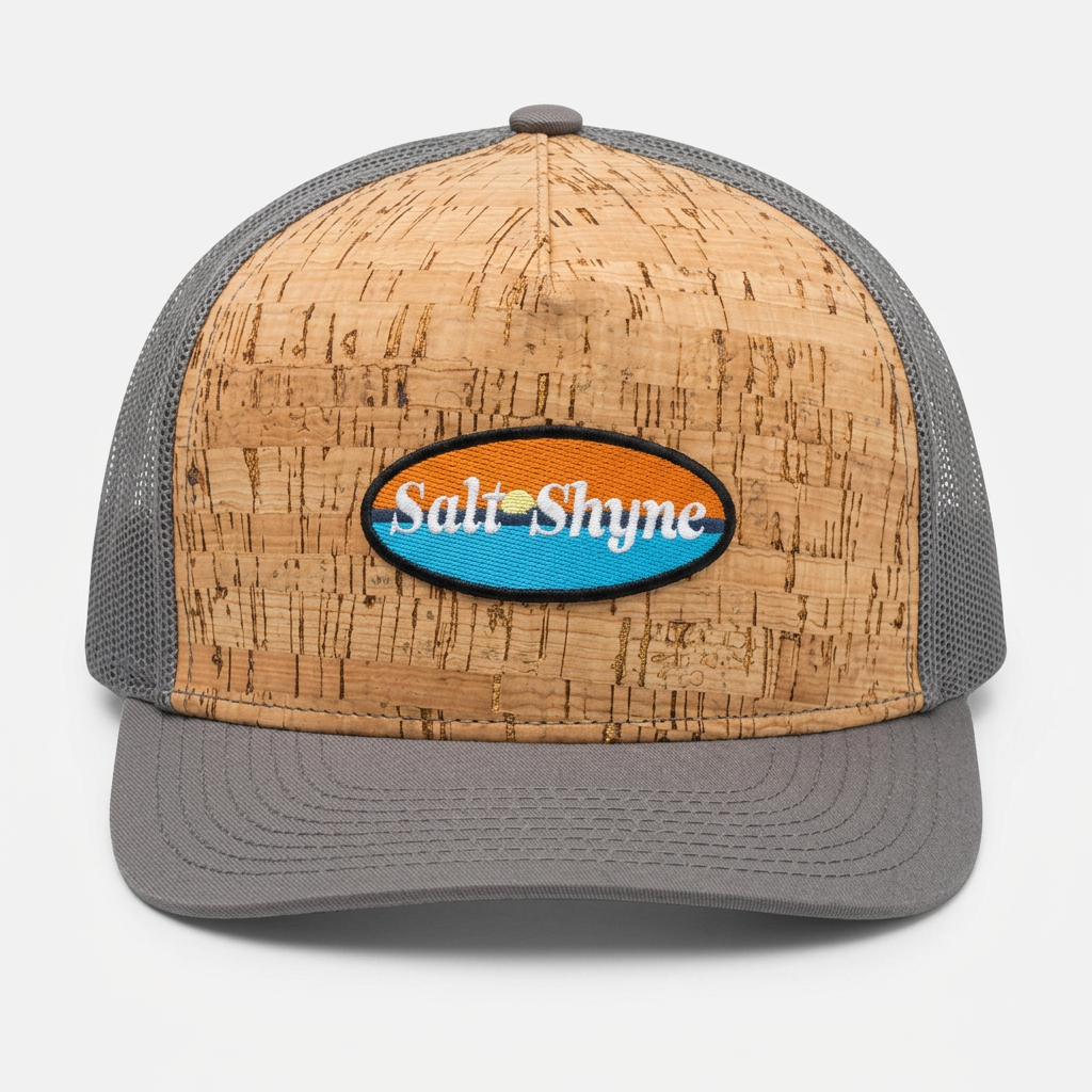 Cork Sunset Oval Gray Trucker