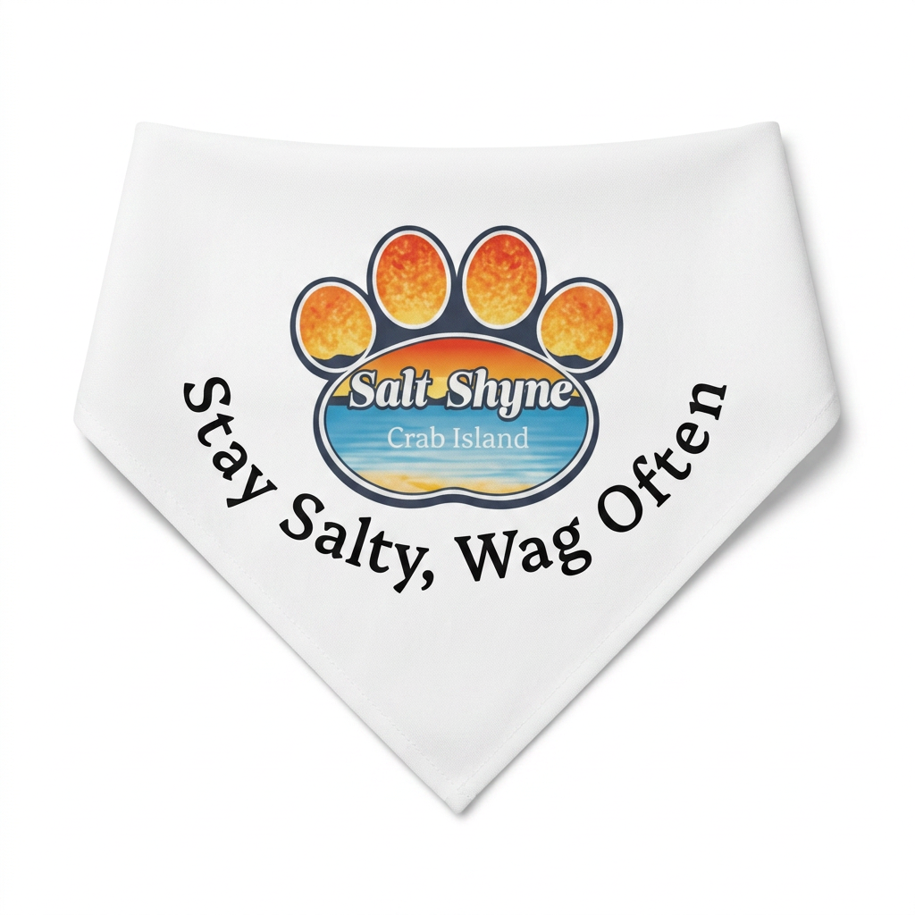 Stay Salty, Wag Often Dog Bandana