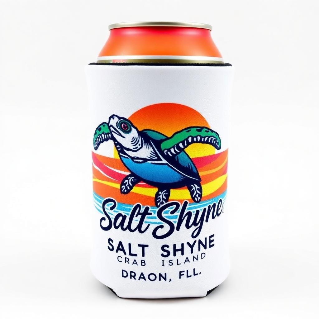 Salt Shyne Turtle Koozie